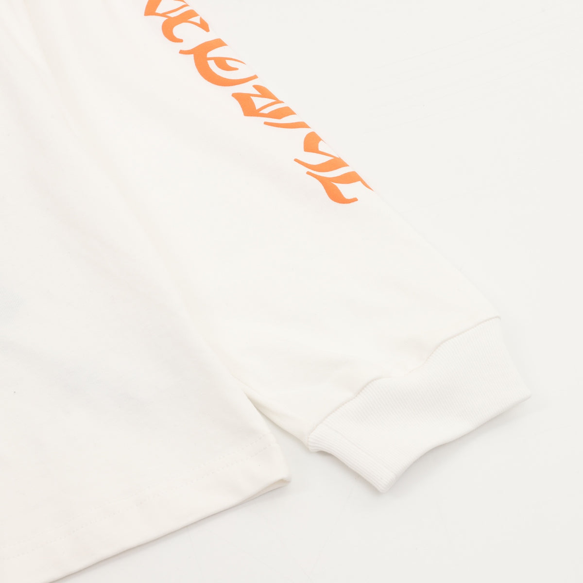 Triple Cemetery Cross Hollywood Long Sleeve T-Shirt White & Orange