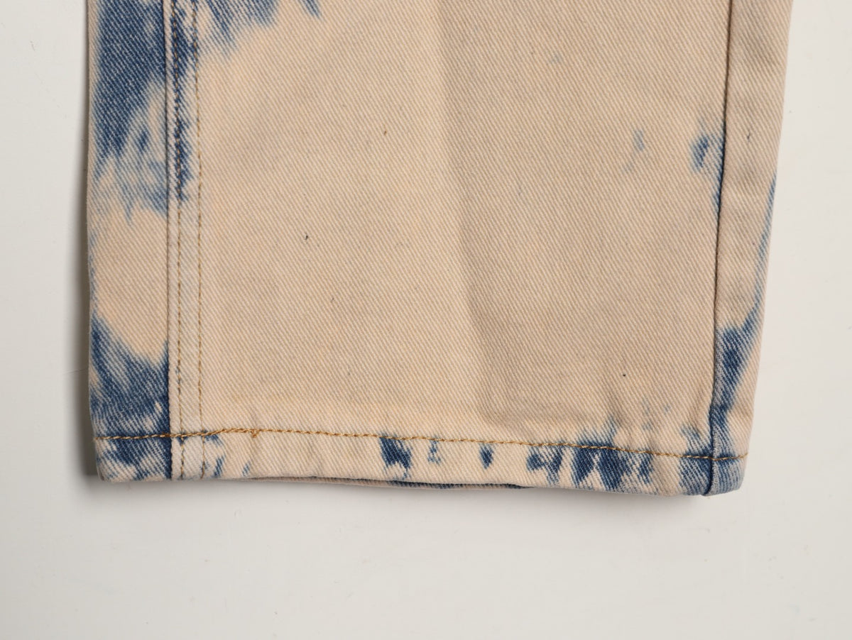 Tie-Dye Multicolor Cross Denim Jeans
