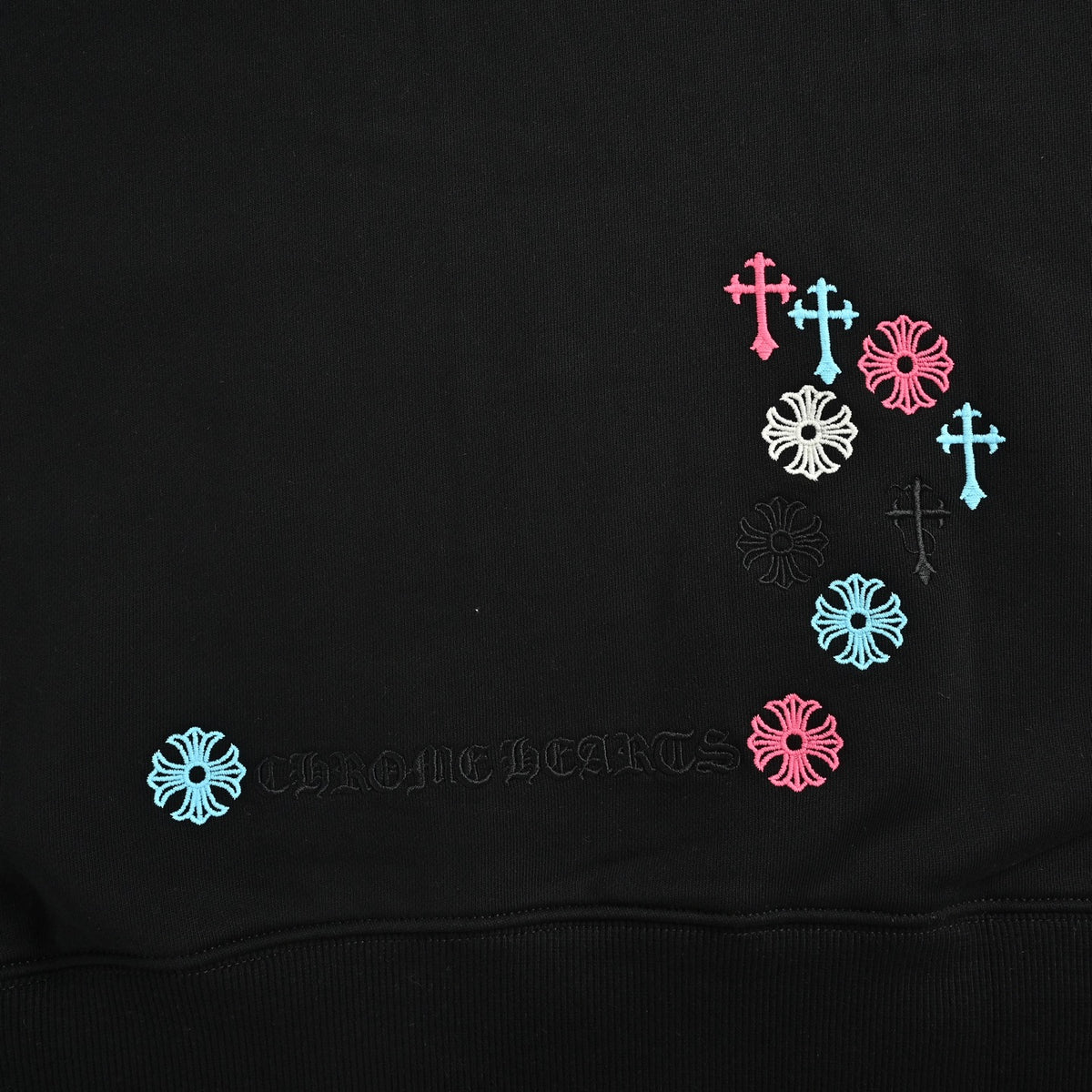 Multicolor Cross Crewneck Sweatshirt Black