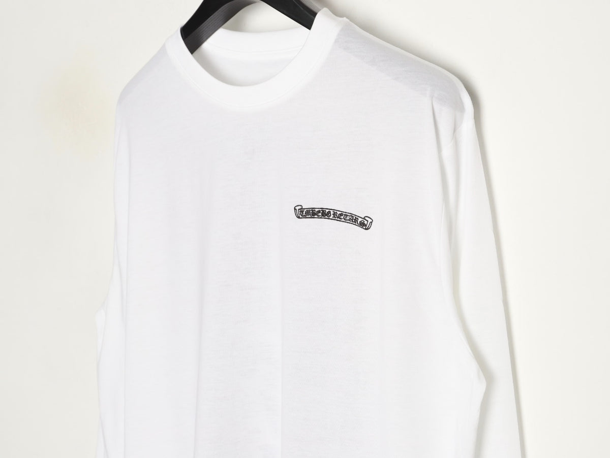 Chest Graphic Long Sleeve T-Shirt White