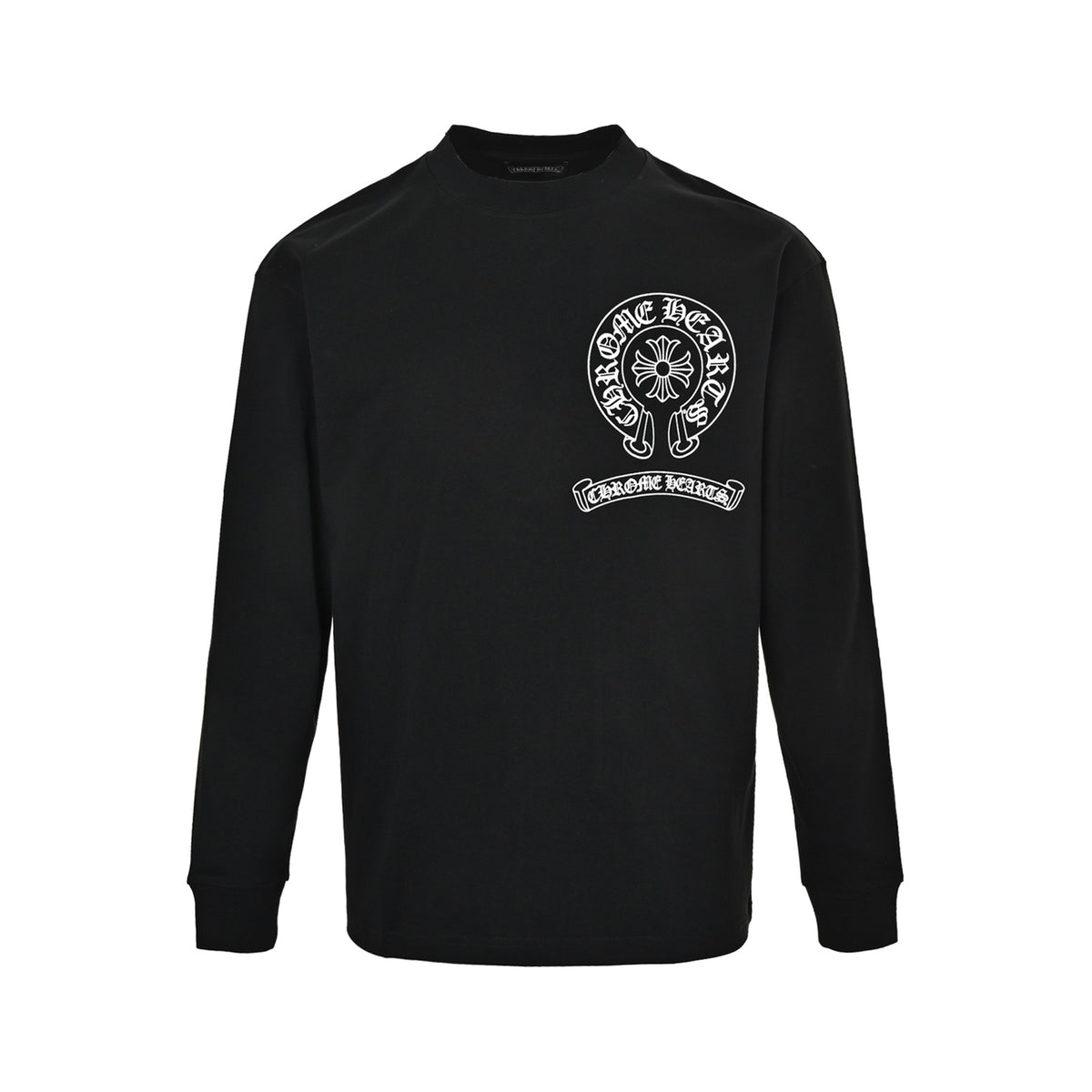 Circular Cross Long Sleeve Pocket T-Shirt Black
