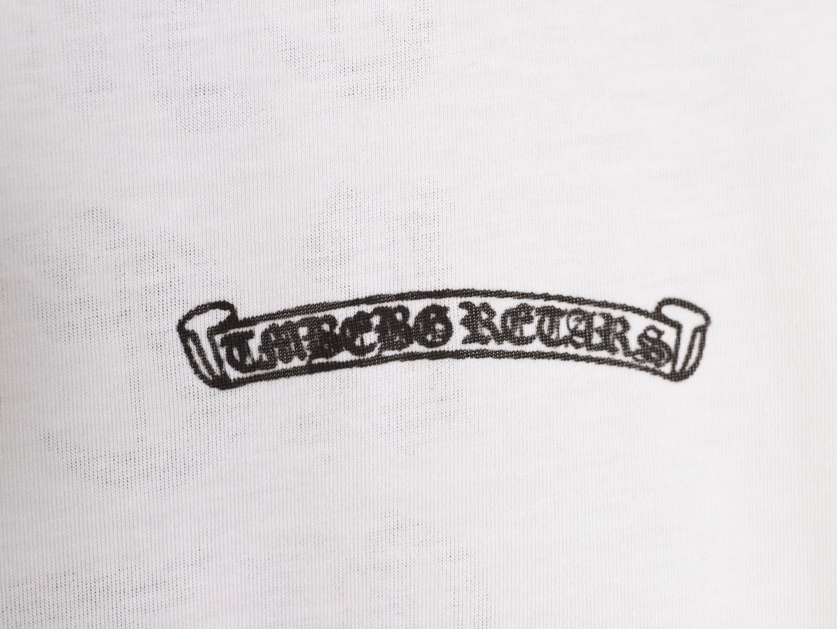 Chest Graphic Long Sleeve T-Shirt White