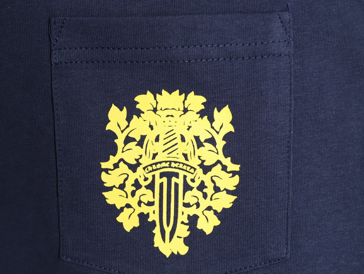 V89 Dagger Long Sleeve T-Shirt Navy & Yellow