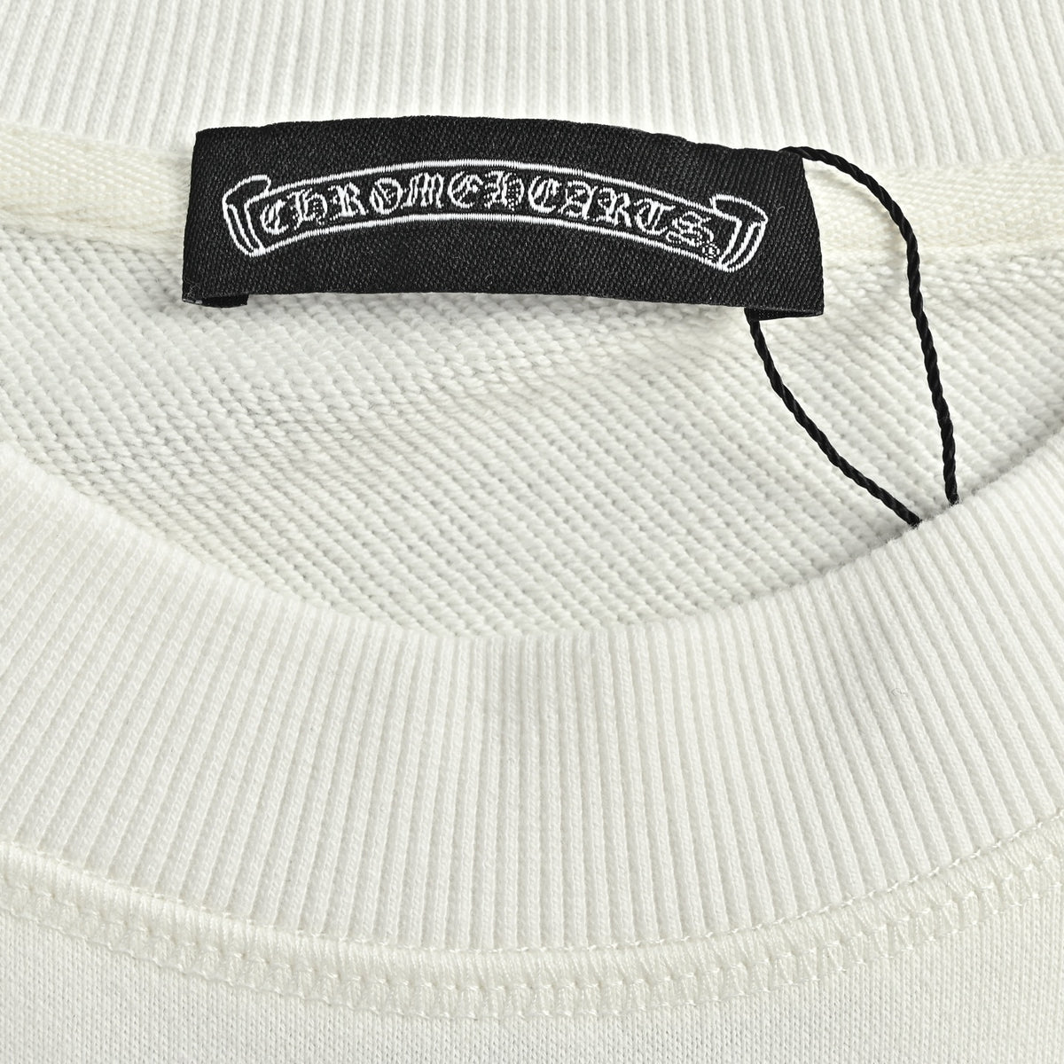 Pink Horseshoe Cross Logo Crewneck Sweatshirt White