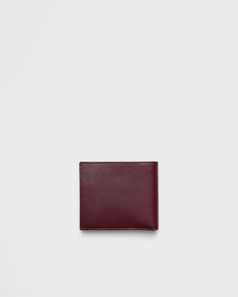 Saffiano Leather Wallet with Coin Purse Burgundy