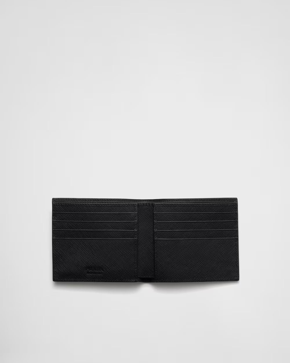 Saffiano Leather Bifold Wallet Black