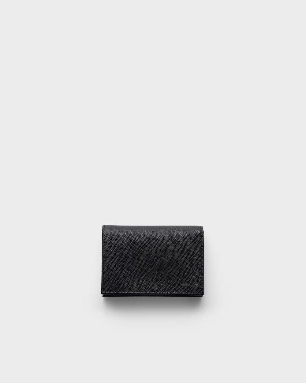 Saffiano Small Leather Wallet Black