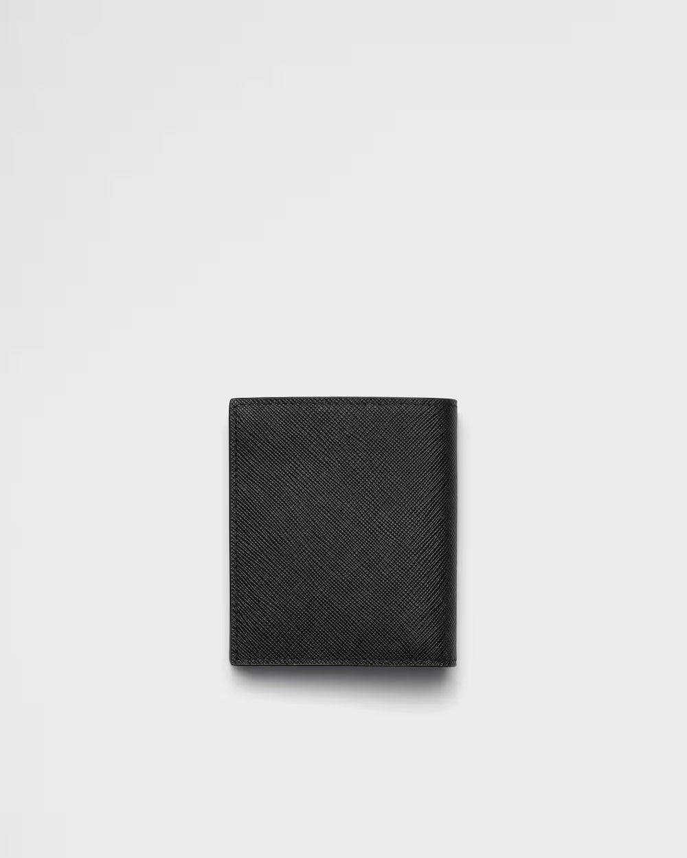 Saffiano Leather Wallet Black Baltic Blue Interior