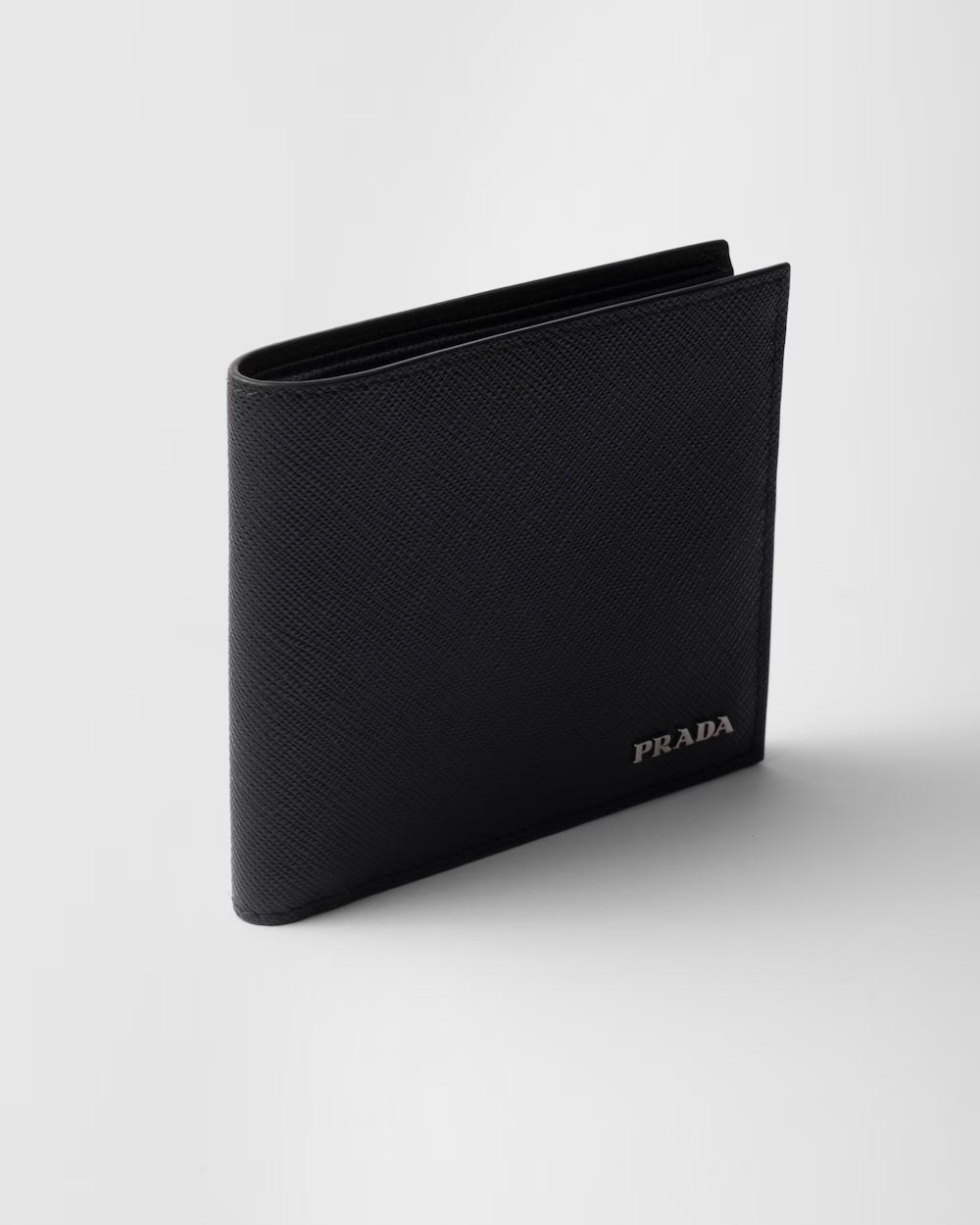 Saffiano Leather Bifold Wallet Black