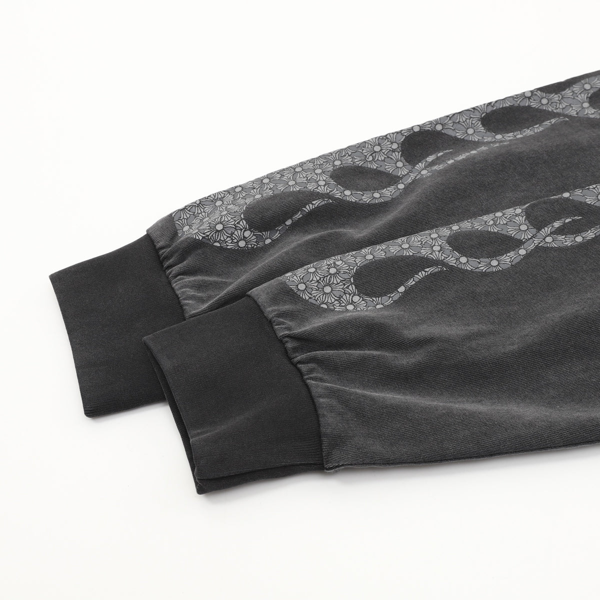 Graphic Sleeve Long Sleeve Pocket T-Shirt Washed Black