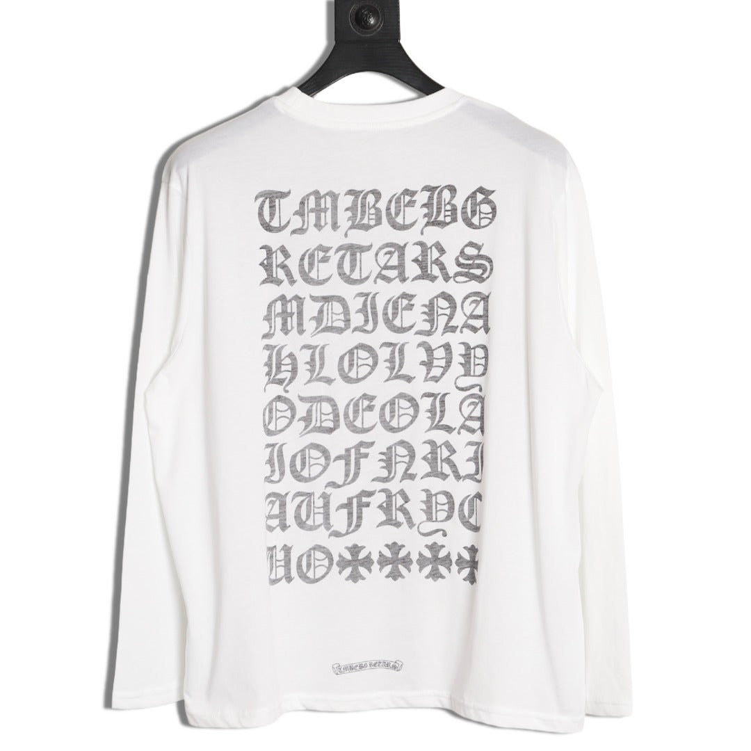 Chest Graphic Long Sleeve T-Shirt White