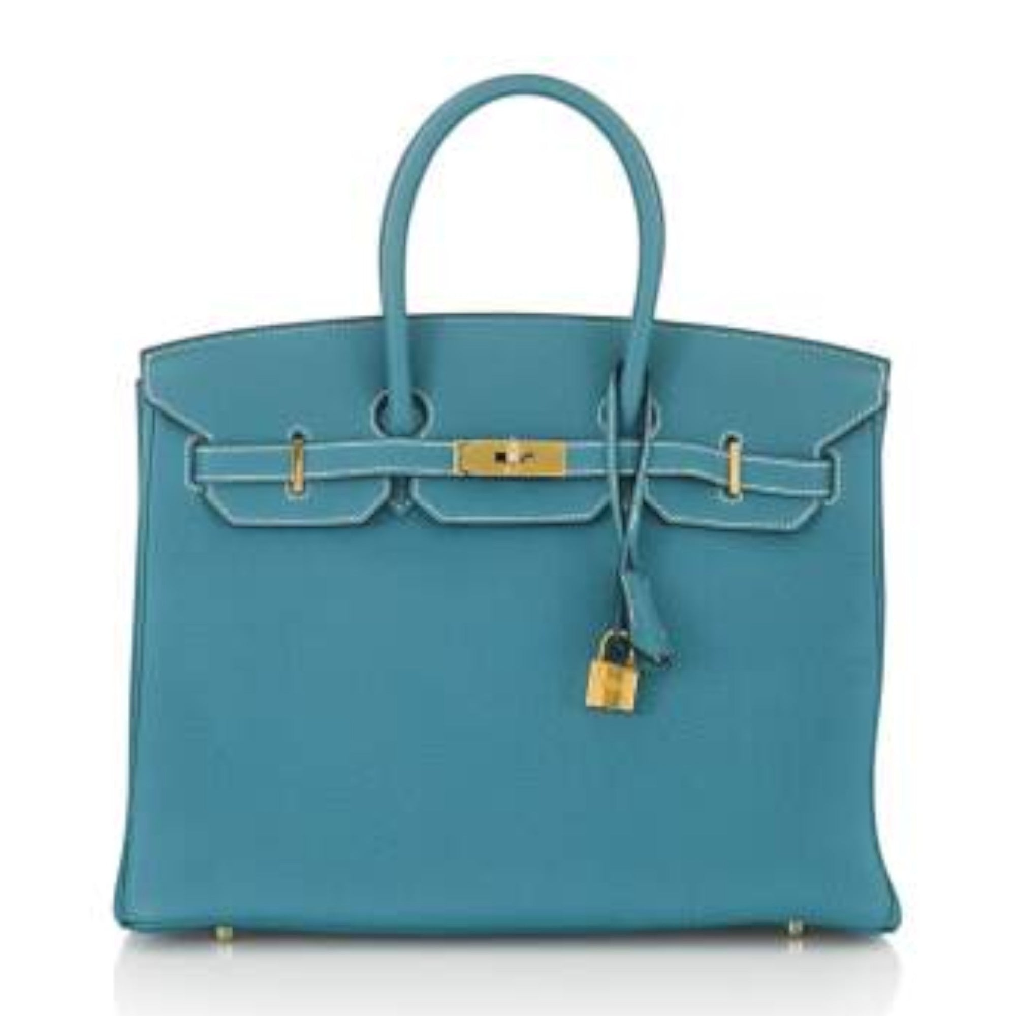 Blue Jean Togo Leather Gold Hardware