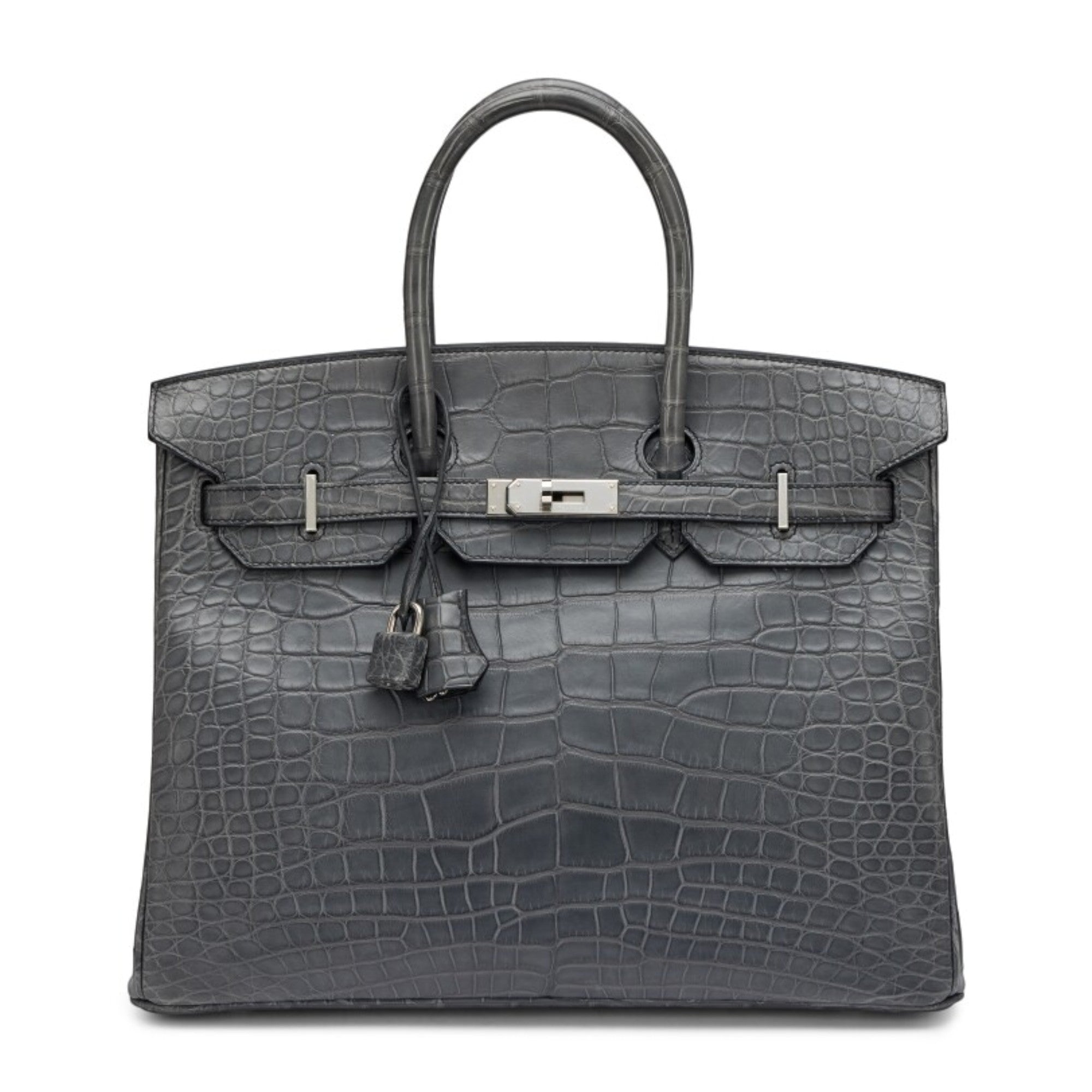 Gris Paris Matte Alligator Palladium Hardware