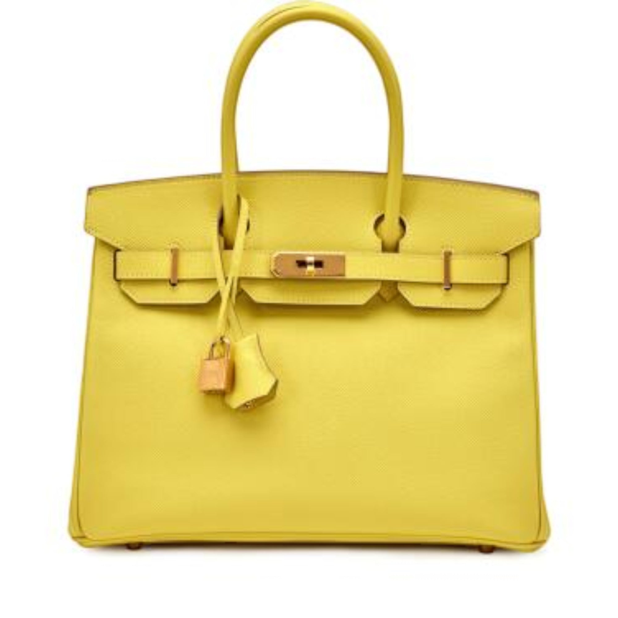 Lime Epsom Leather Gold Hardware