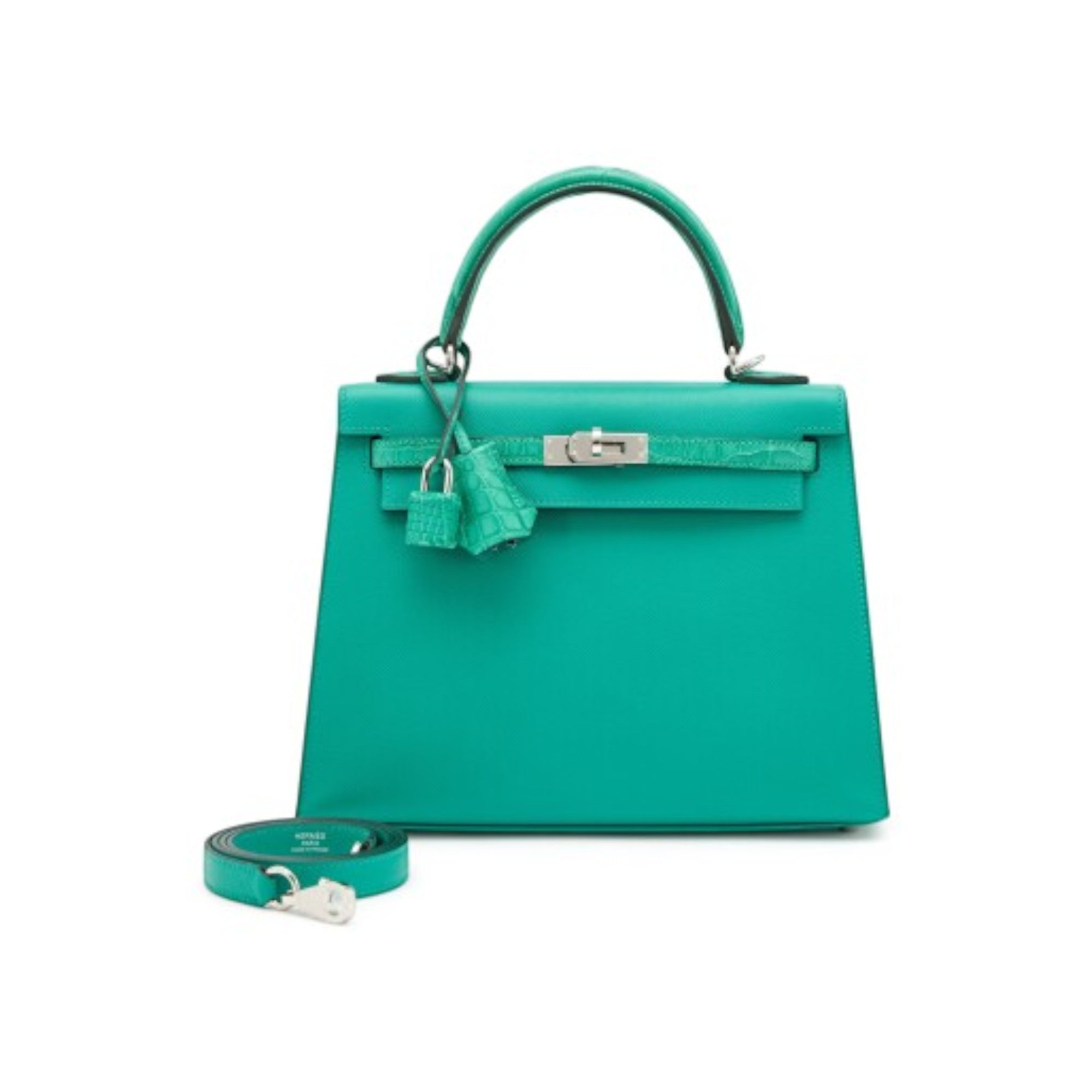 Vert Jade Matte Alligator Madame Touch Palladium Hardware