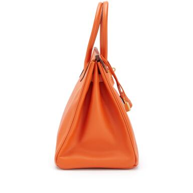 Orange H Epsom Leather Gold Hardware