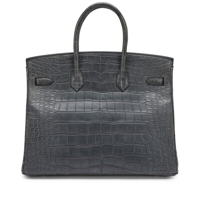 Gris Paris Matte Alligator Palladium Hardware