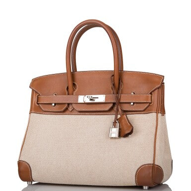 Fauve Ecru Barenia Toile Palladium Hardware