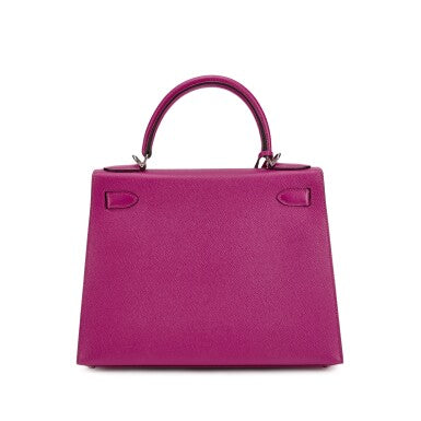 Rose Pourpre Epsom Leather Palladium Hardware