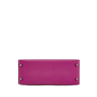 Rose Pourpre Epsom Leather Palladium Hardware