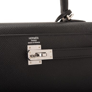 Black Epsom Leather Palladium Hardware