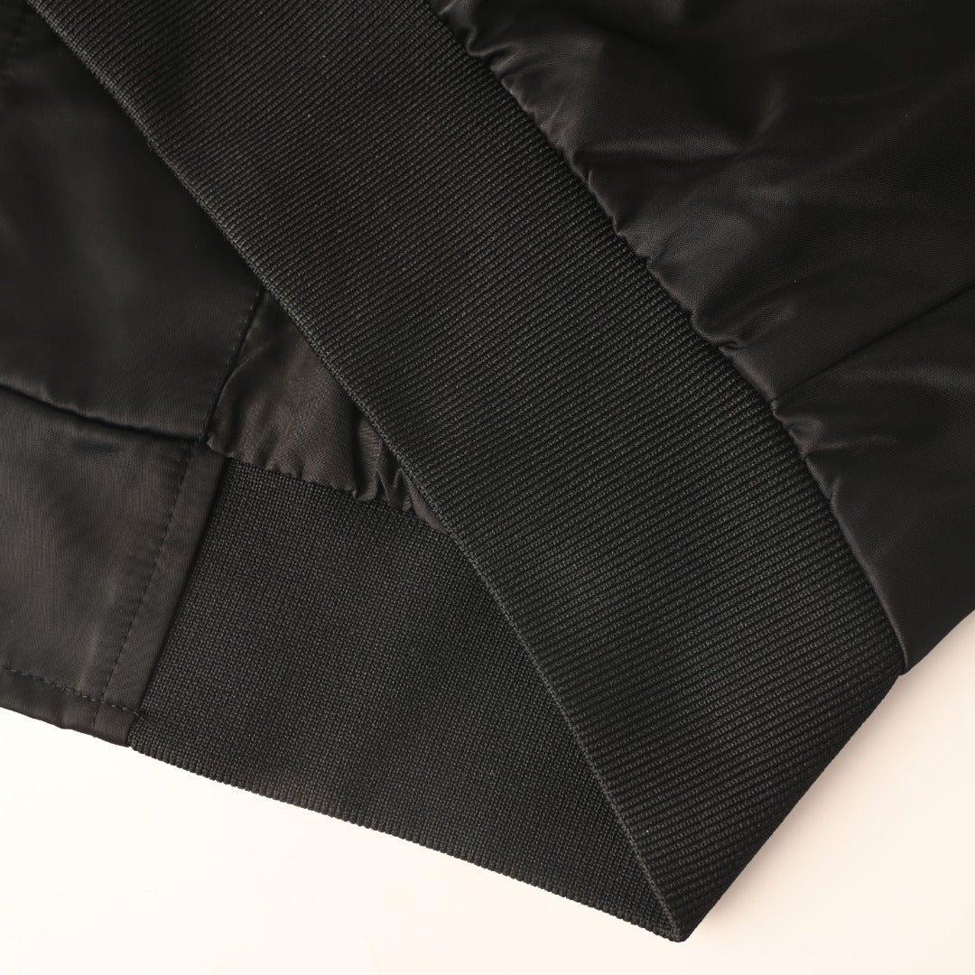 Multicolor Cross Patch Zip-Up Hoodie Black