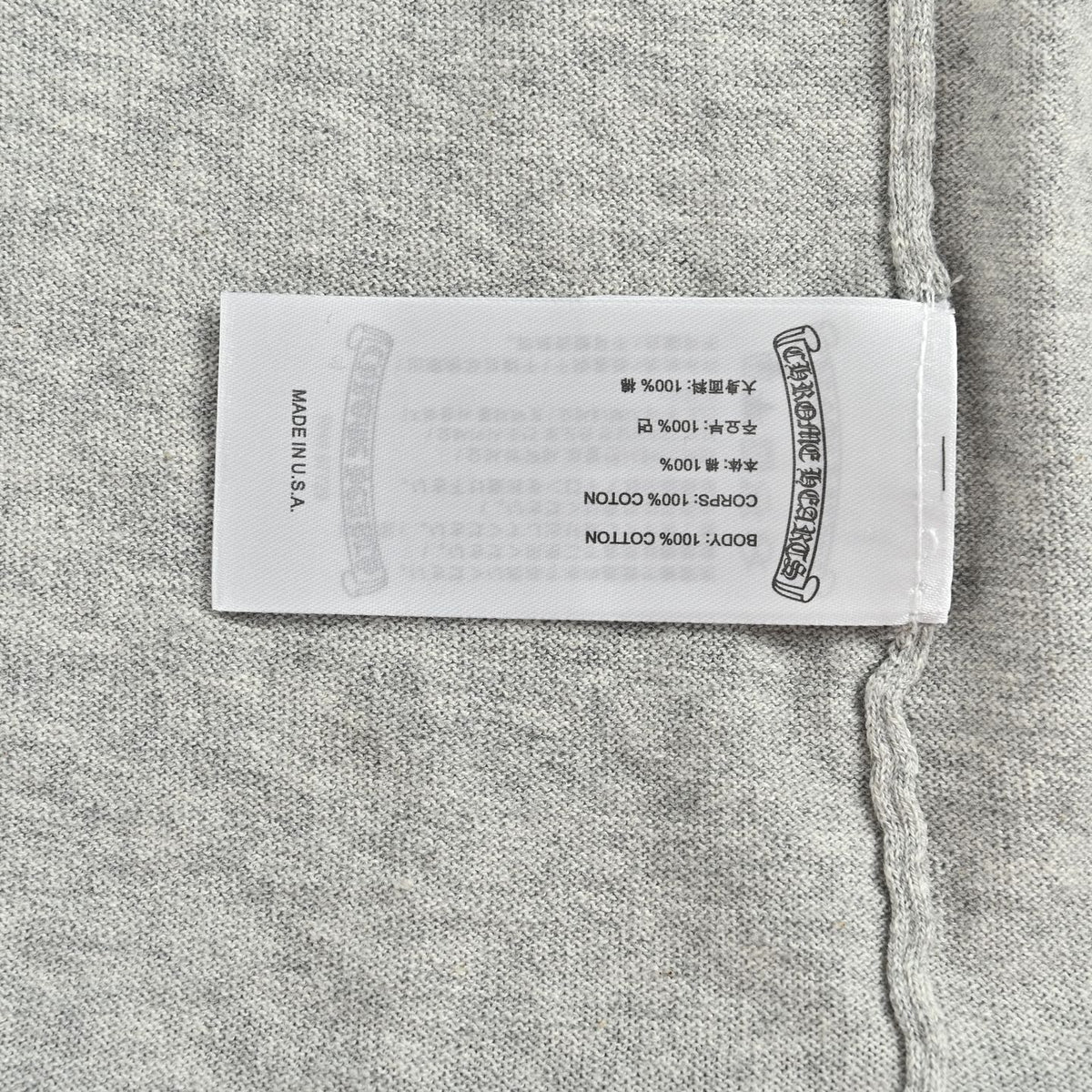 3 Cross Patch Raglan Long Sleeve T-Shirt Grey