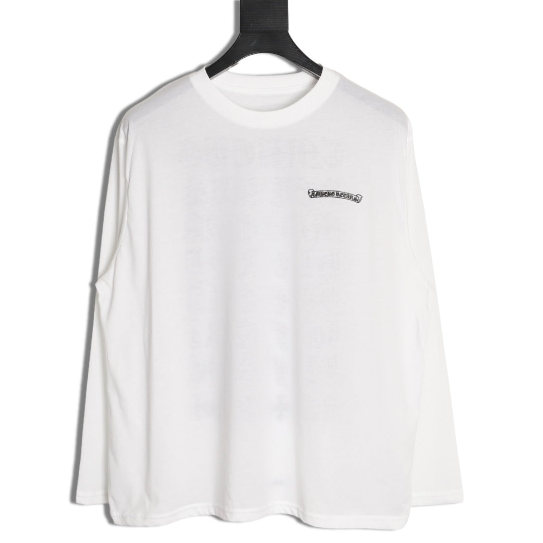 Chest Graphic Long Sleeve T-Shirt White