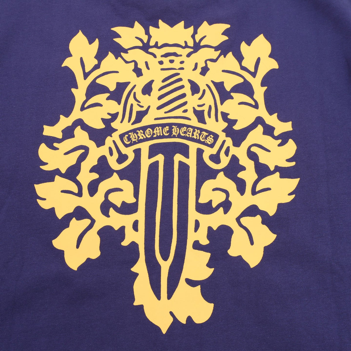 V89 Dagger Long Sleeve T-Shirt Navy & Yellow