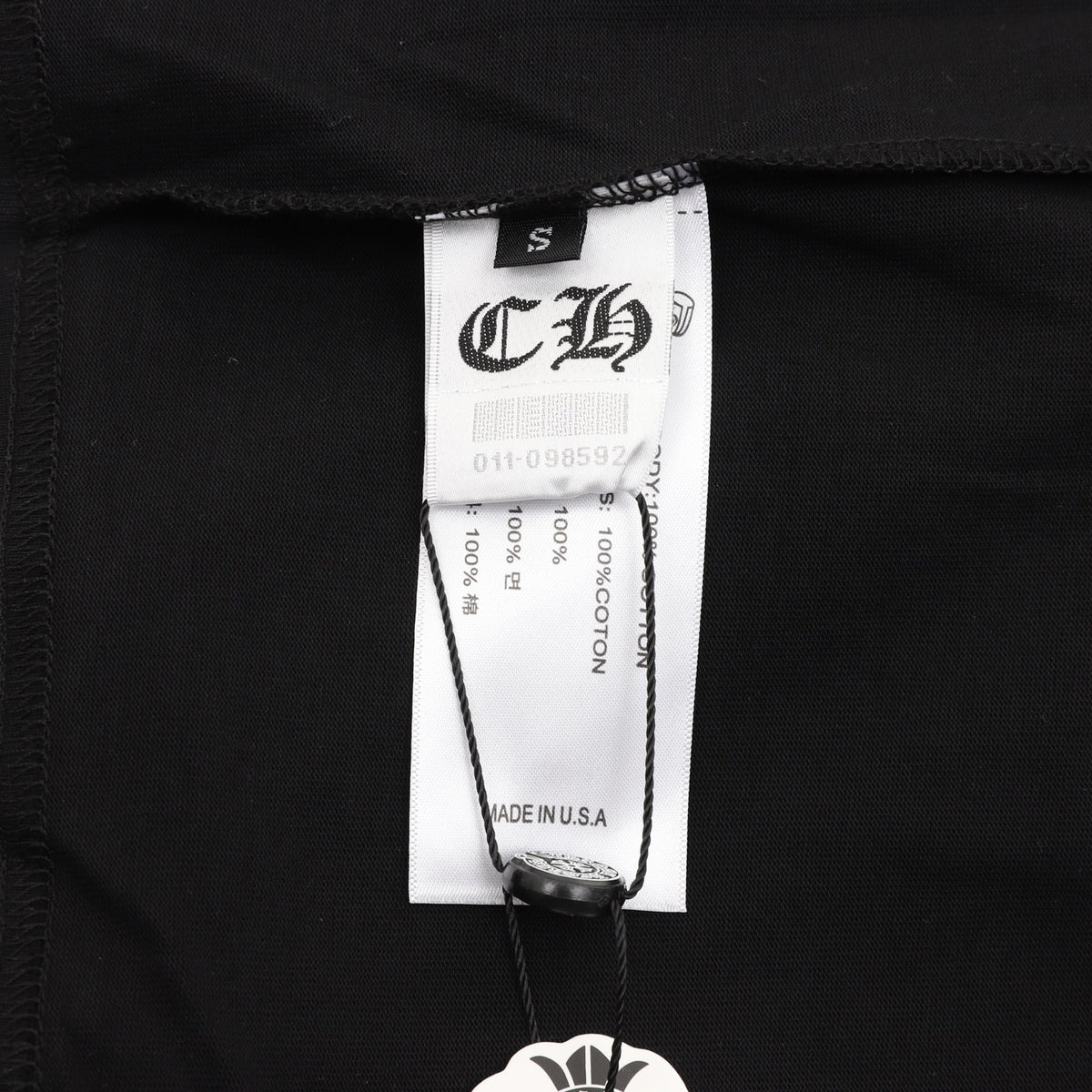 Scroll Logo Long Sleeve Pocket T-Shirt Black