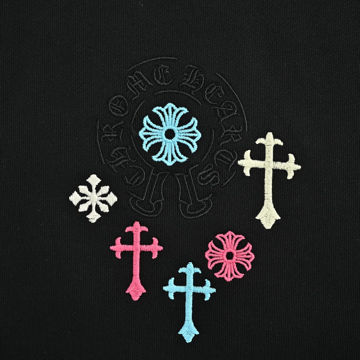 Multicolor Cross Crewneck Sweatshirt Black