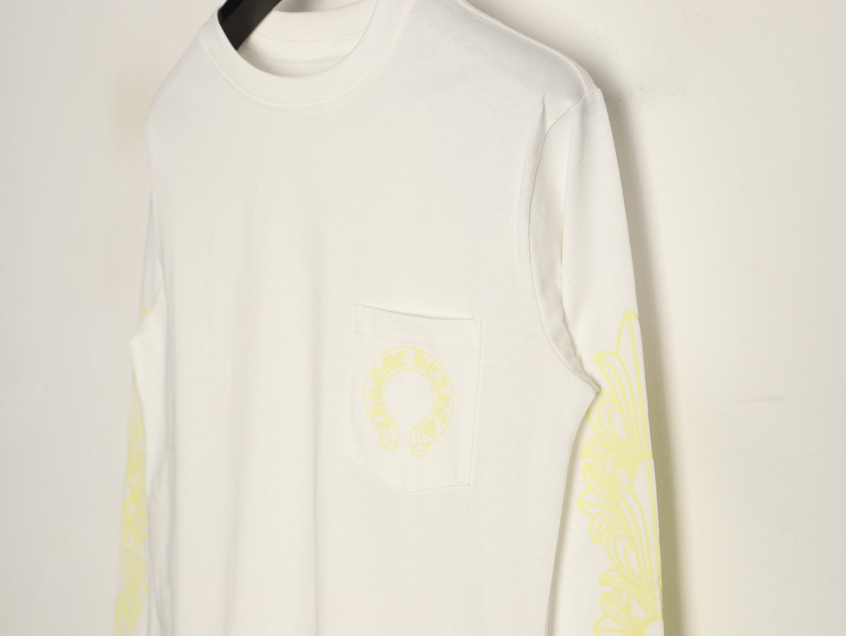 Neon Graphic Long Sleeve T-Shirt White