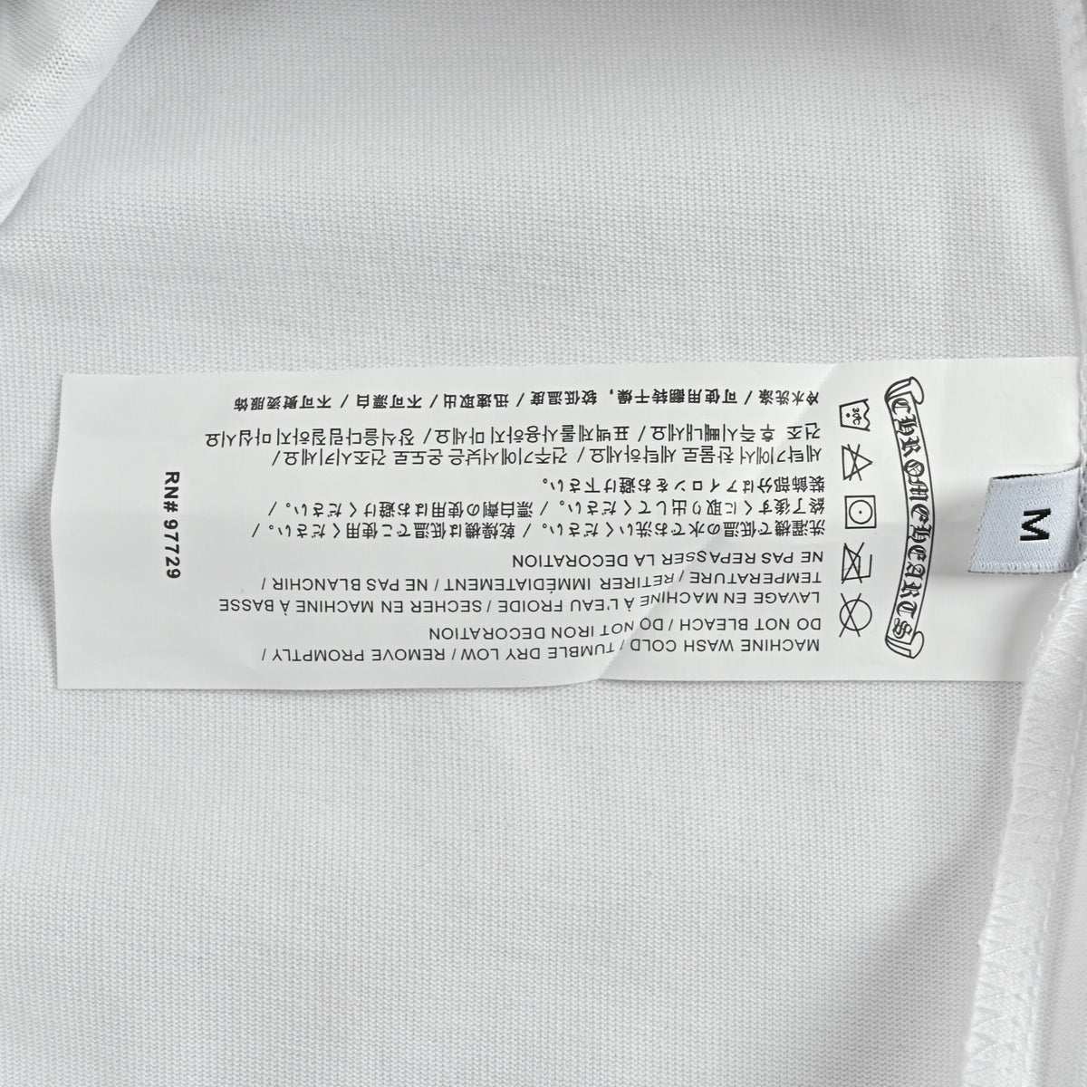 Floral Horseshoe Long Sleeve Pocket T-Shirt White
