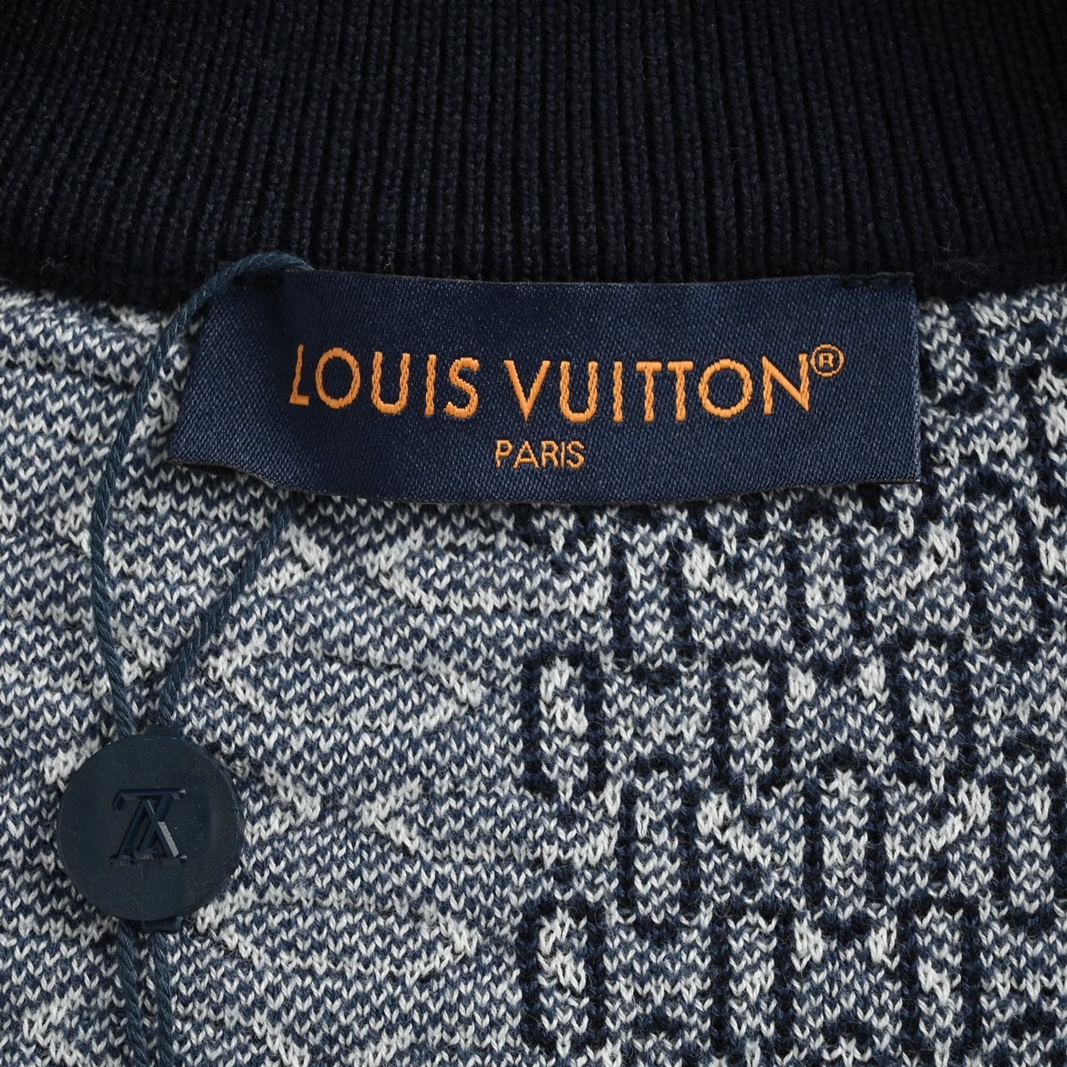 Damier Quilted Cotton Bomber Navy