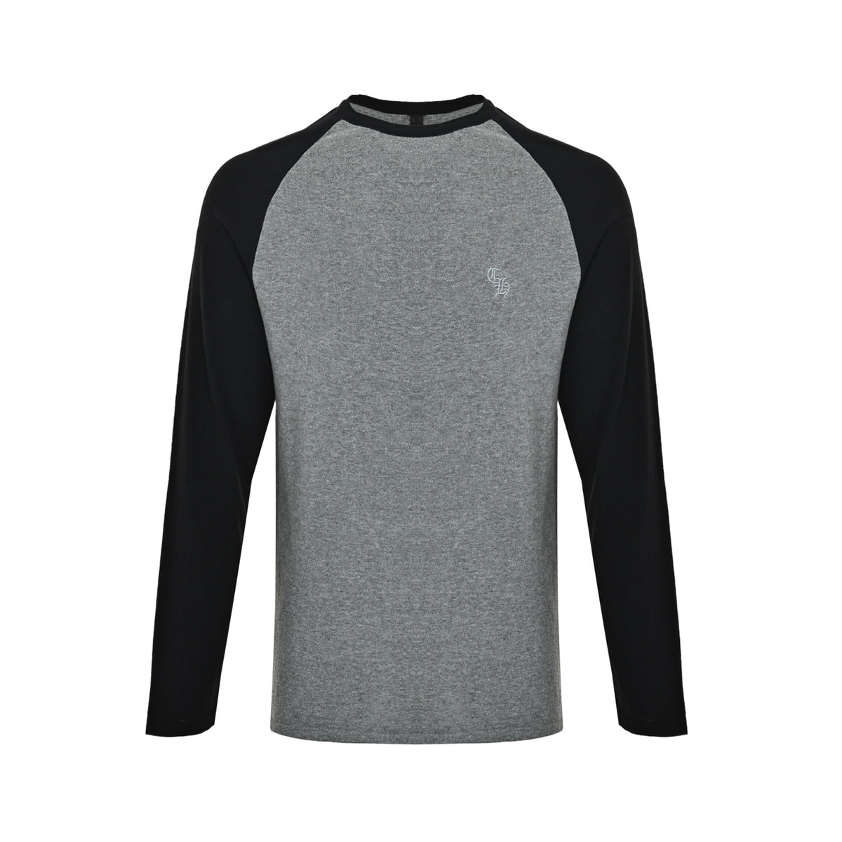 Raglan Long Sleeve T-Shirt Grey & Black