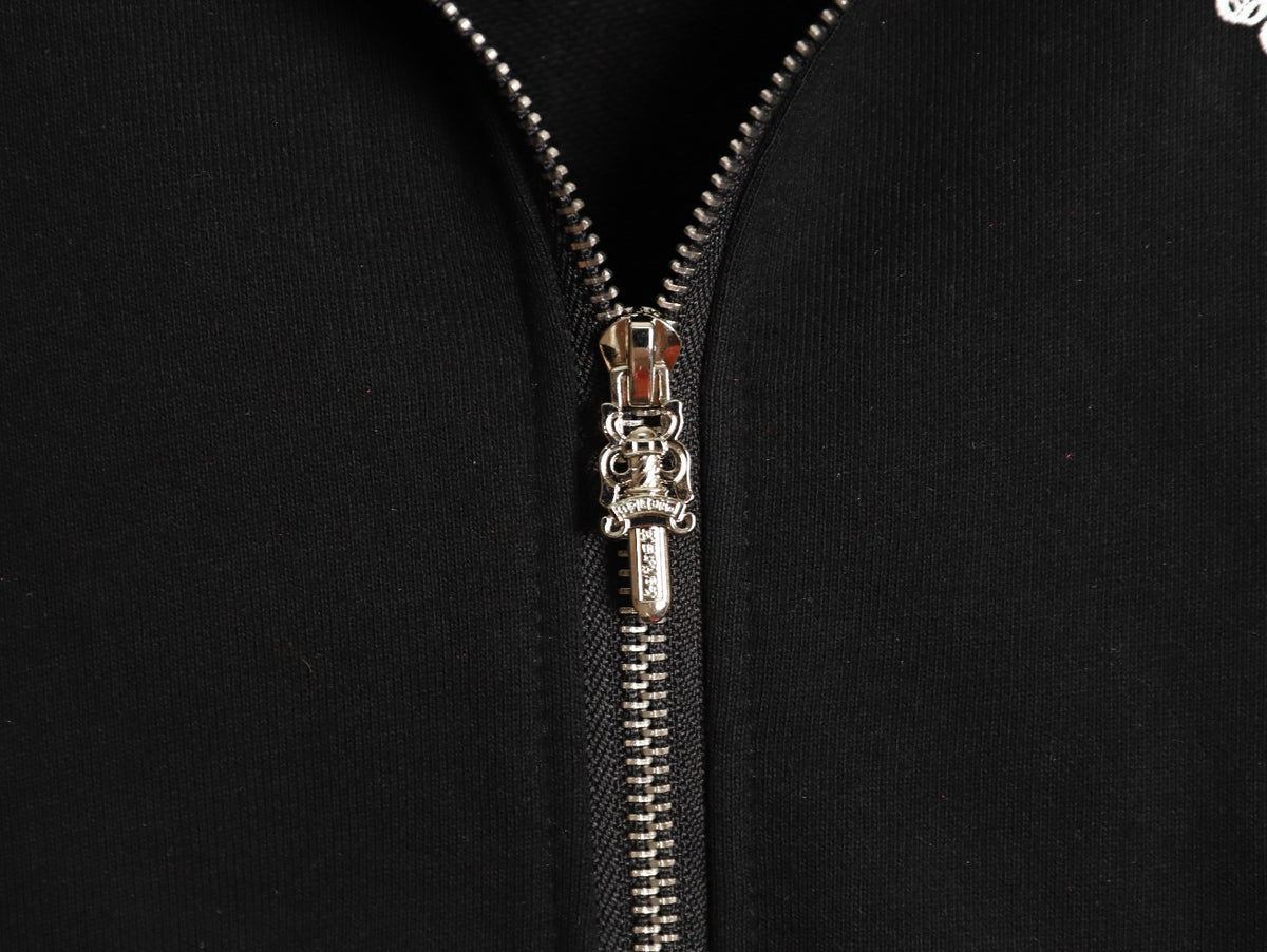 Made In Hollywood Plus Cross Zip-Up Hoodie Black & Red