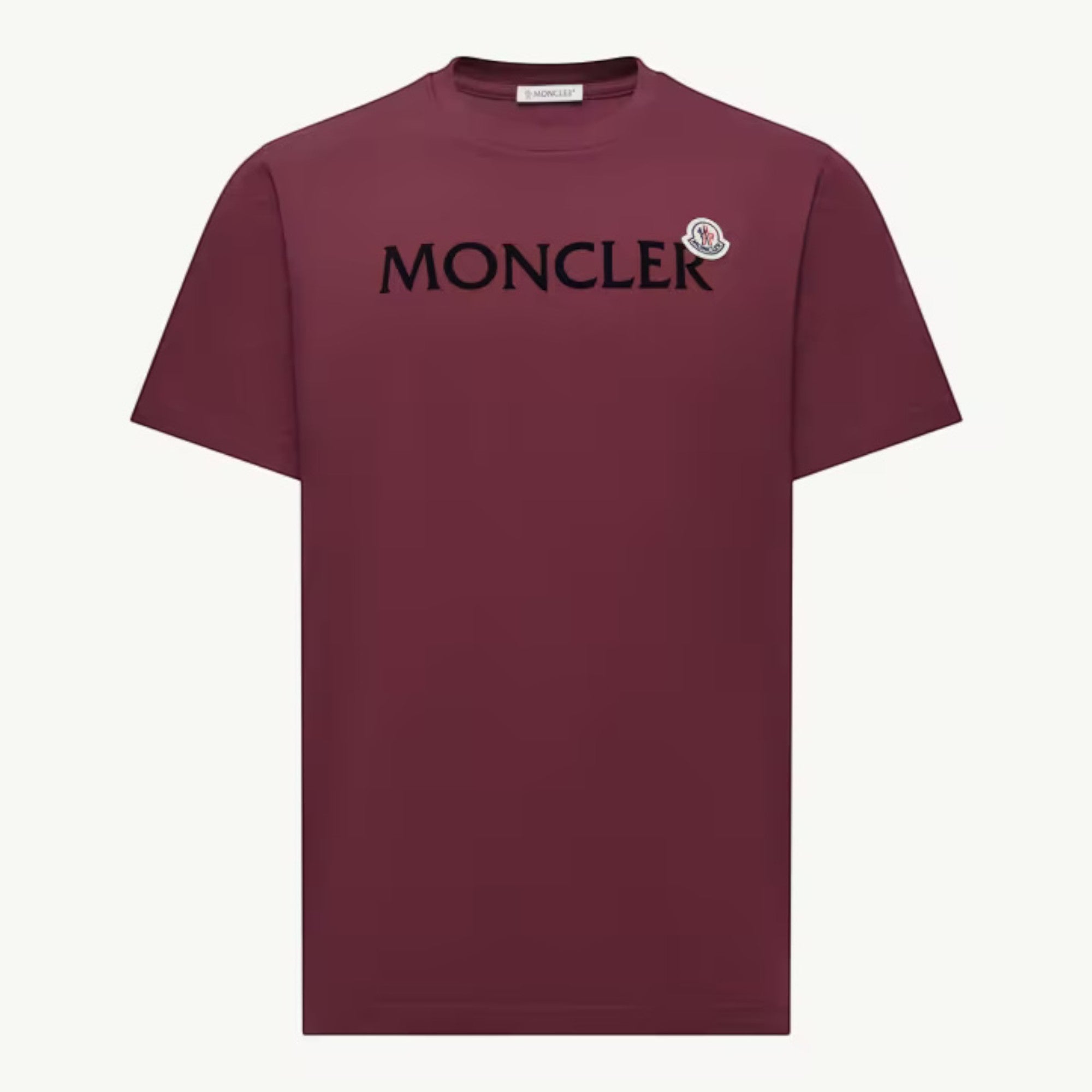 Flocked Logo Cotton T-Shirt