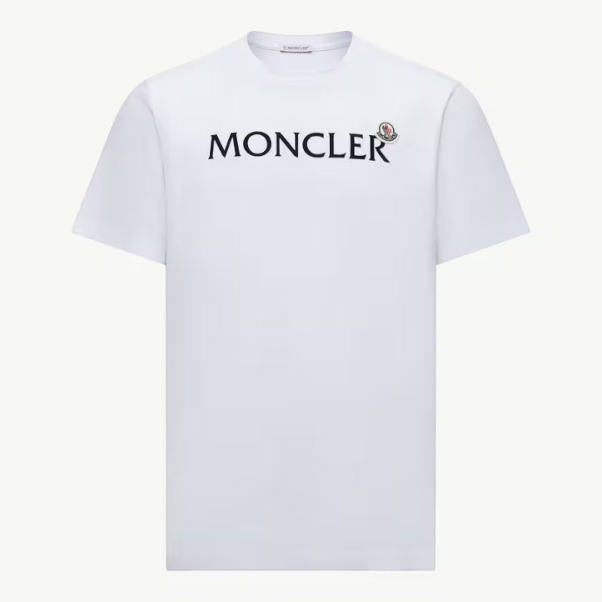 Flocked Logo Cotton T-Shirt