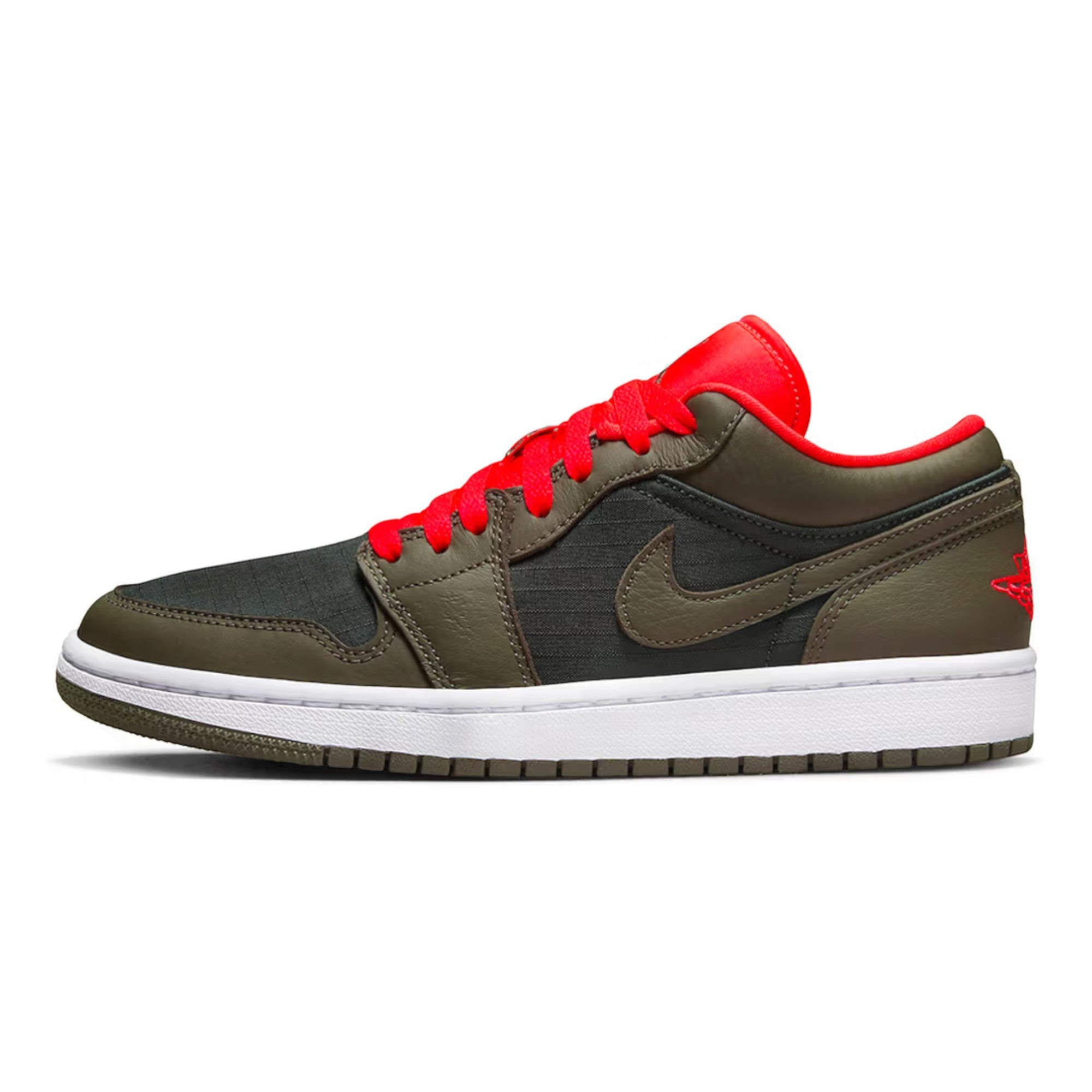 Air Jordan 1 Low SE Black Olive Bright Crimson