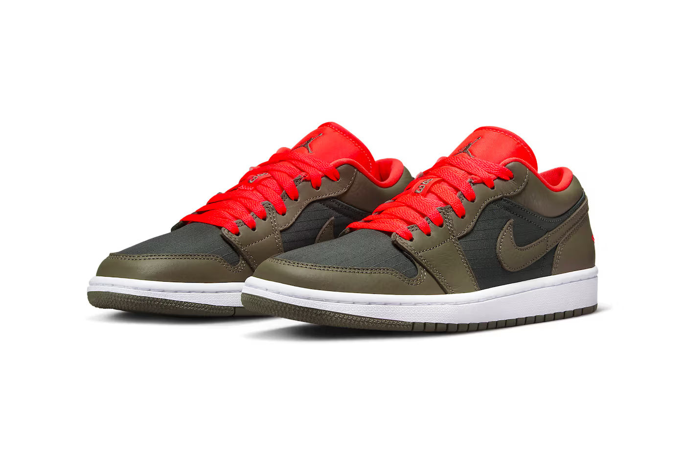 Air Jordan 1 Low SE Black Olive Bright Crimson
