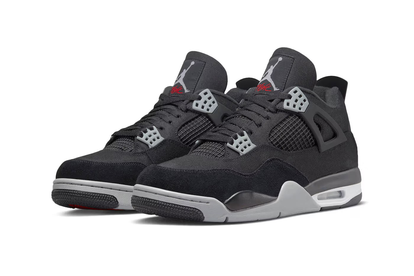 Air Jordan 4 Retro Black Canvas