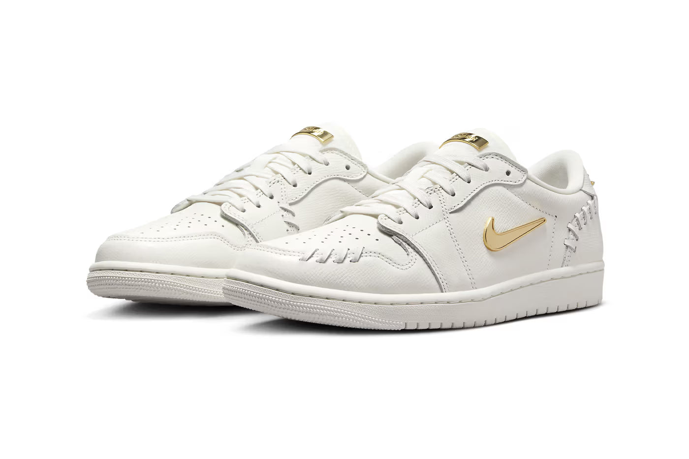 Air Jordan 1 Low Method of Make White Metallic Gold