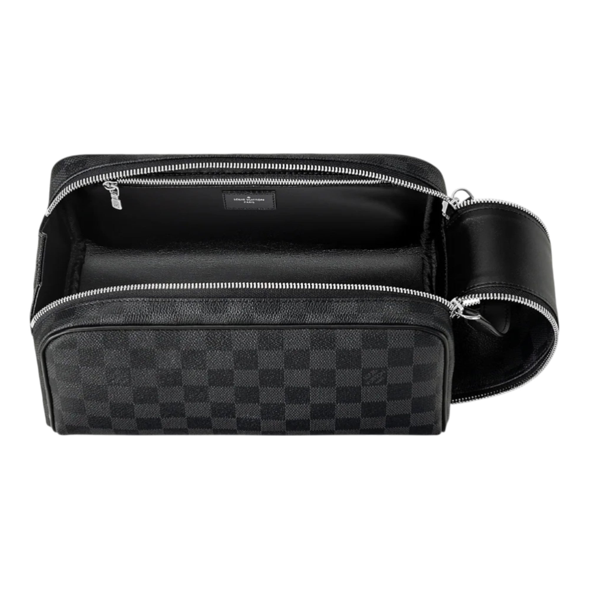Dopp Kit Toilet Pouch Damier Graphite Canvas