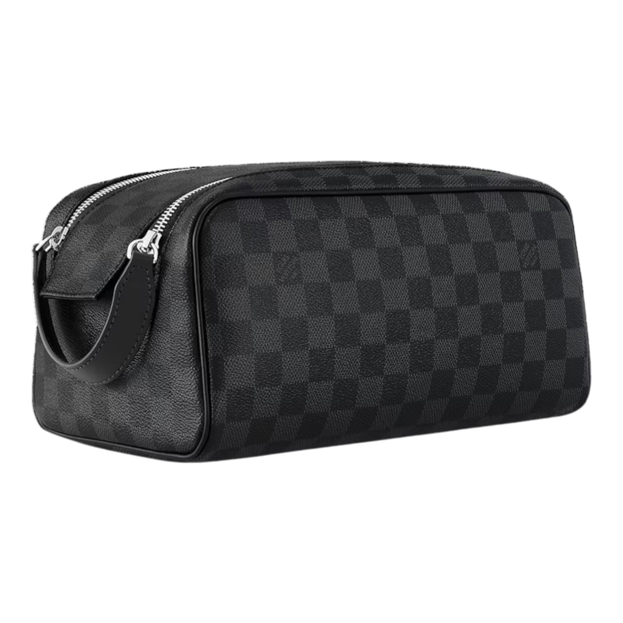 Dopp Kit Toilet Pouch Damier Graphite Canvas