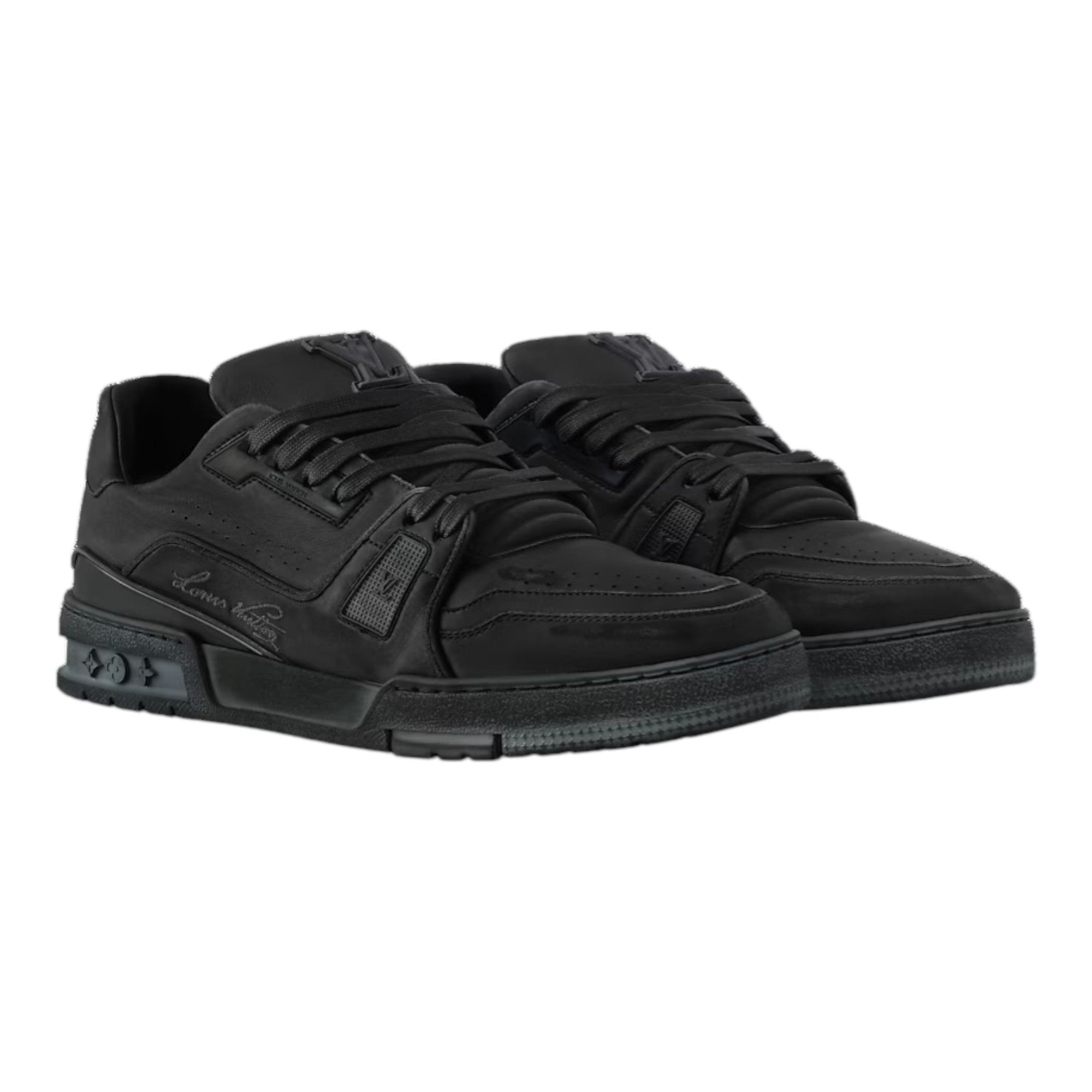 LV Trainer Distressed Sneaker Black