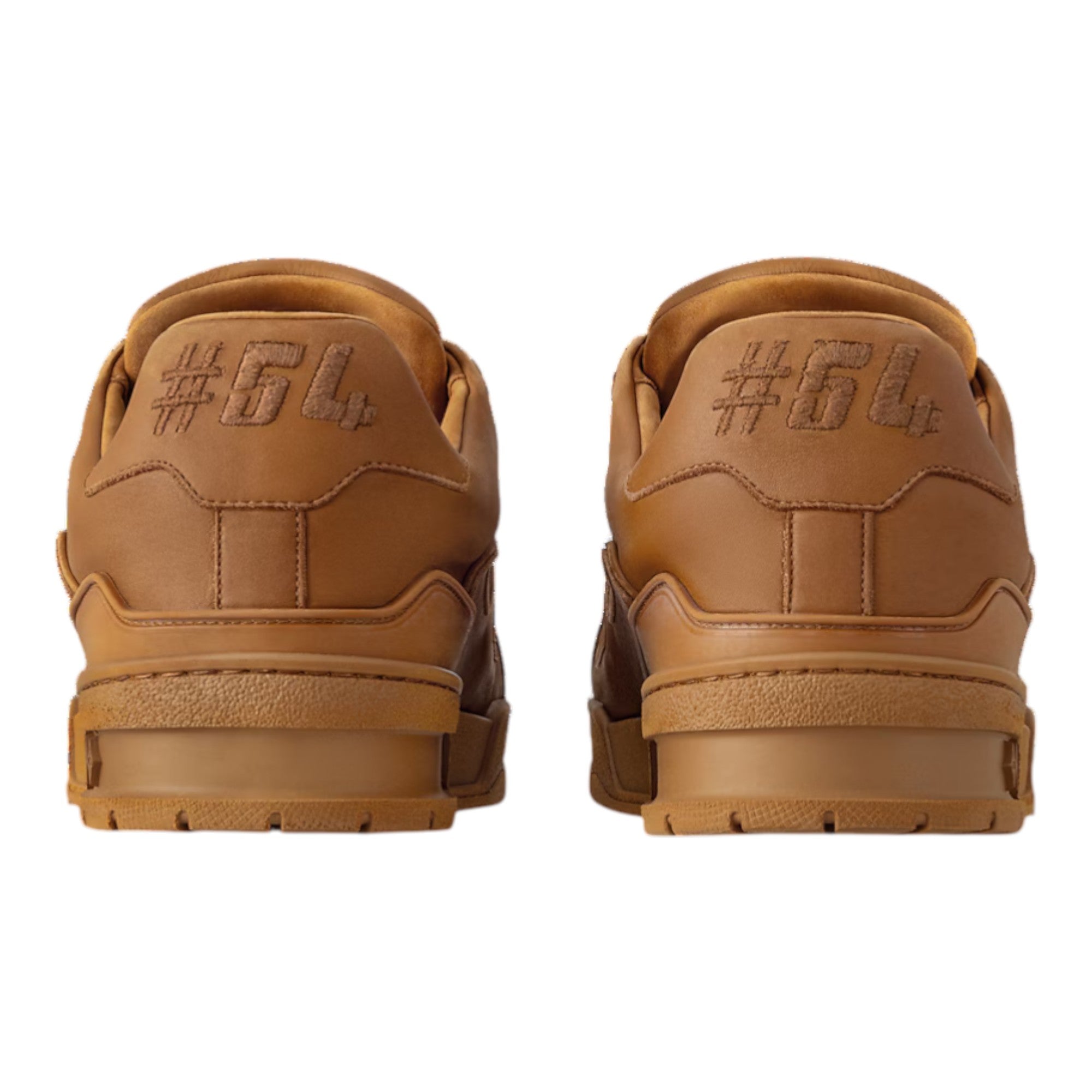 LV Trainer Distressed Sneaker Cognac