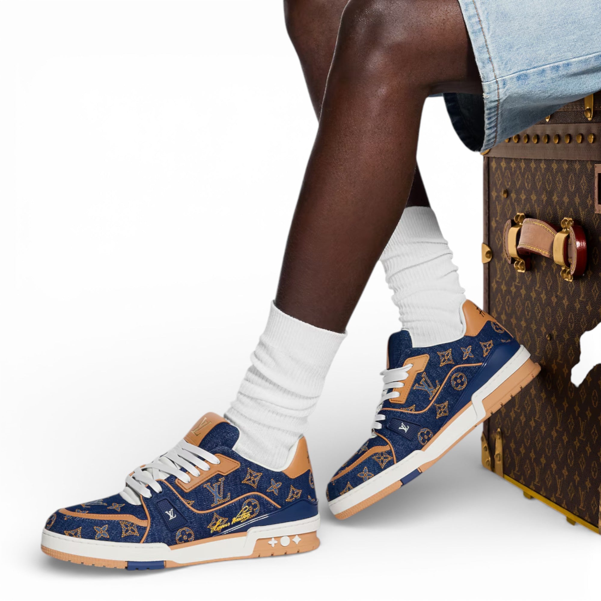 LV Trainer Sneaker Blue