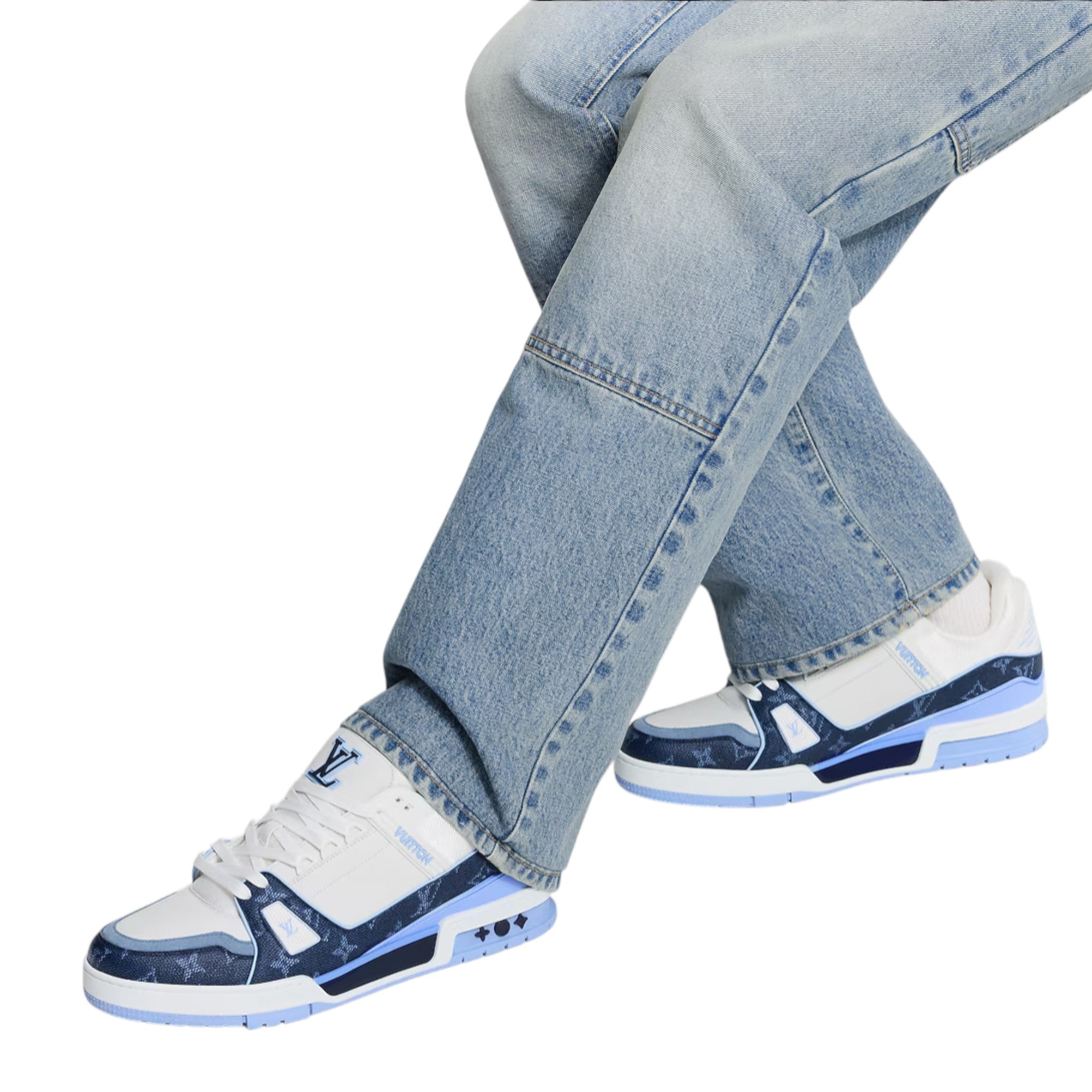 LV Trainer Sneaker Marine