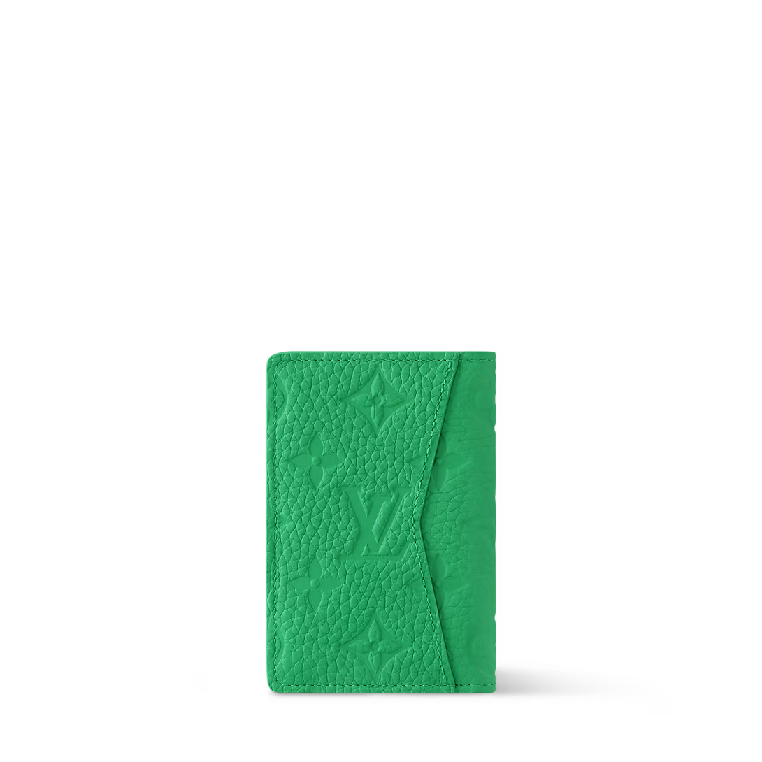 Louis Vuitton Pocket Organizer Monogram Taurillon Leather Green