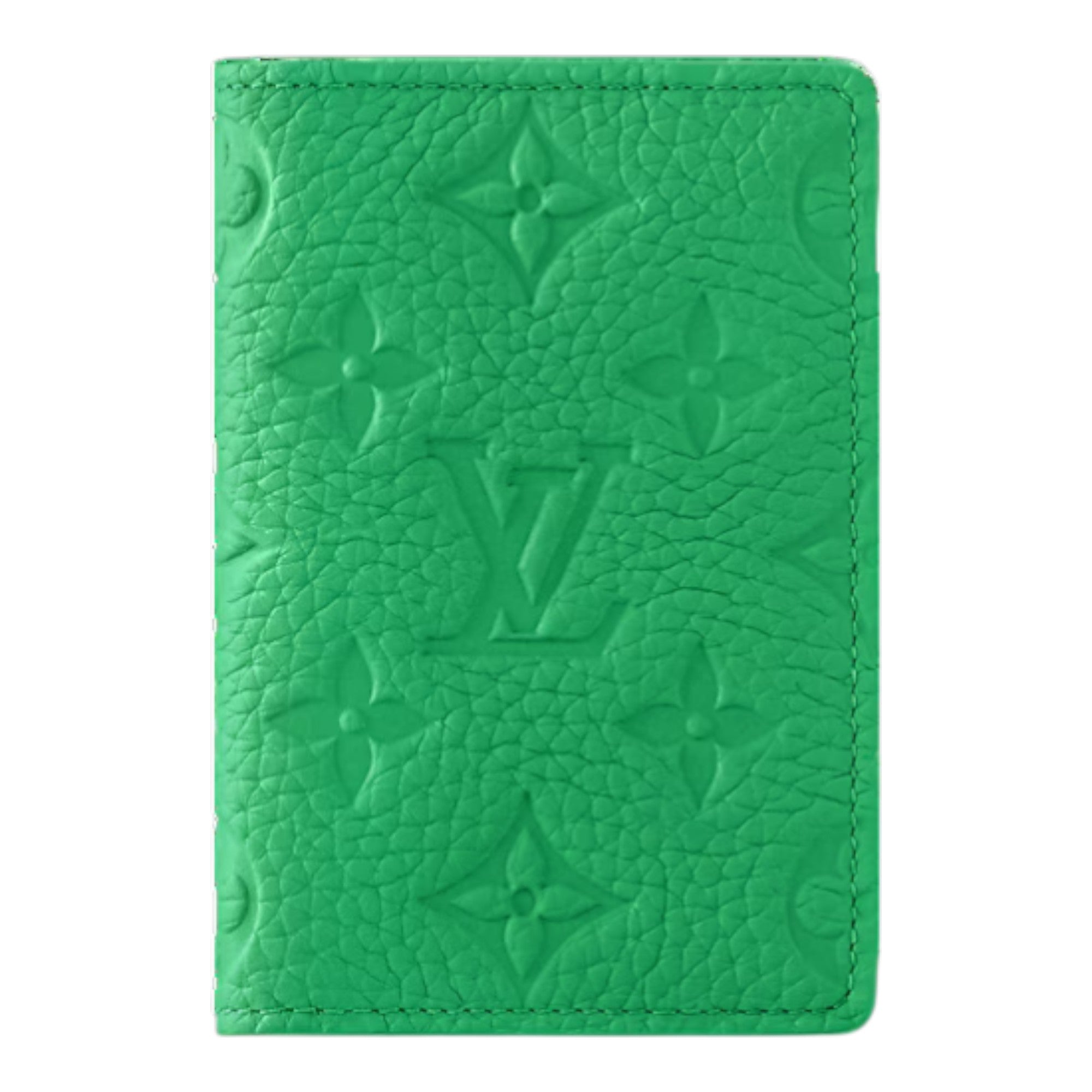 Louis Vuitton Pocket Organizer Monogram Taurillon Leather Green